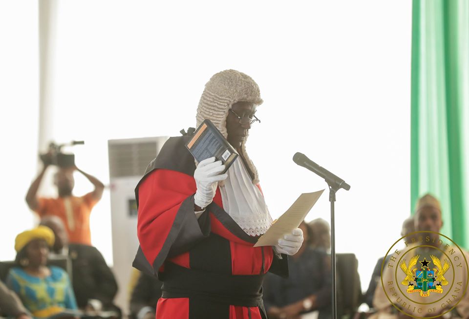 Justice Anin Yeboah Sworn-In As New Chief Justice of Ghana