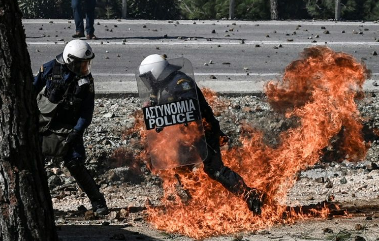 Greek Protests: Dozens Hurt As Island Clashes Intensify