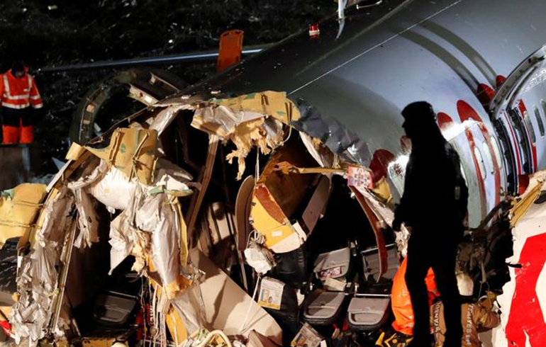 Turkey Plane Skids Off Runway And Splits In Istanbul