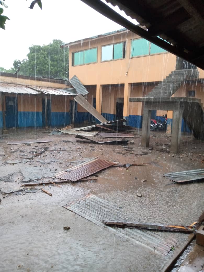 Photos: Akuse Police Station Ripped off By Rainstorm, officers Displaced