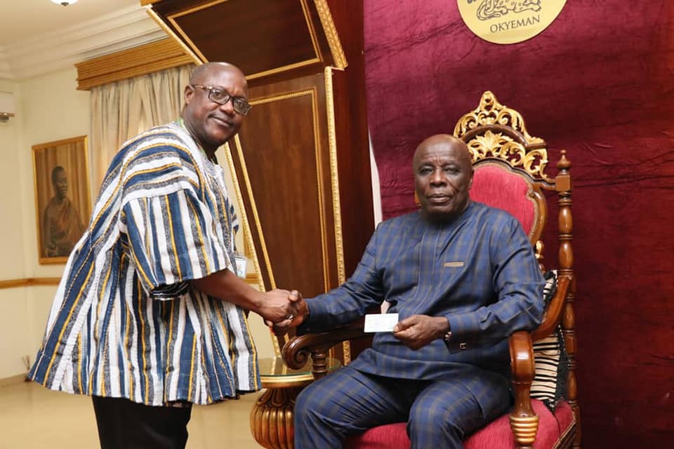 Kyebi: Okyenhene Gets His Ghana Card