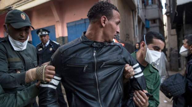 Moroccans without Masks in Public Risk Jail Terms