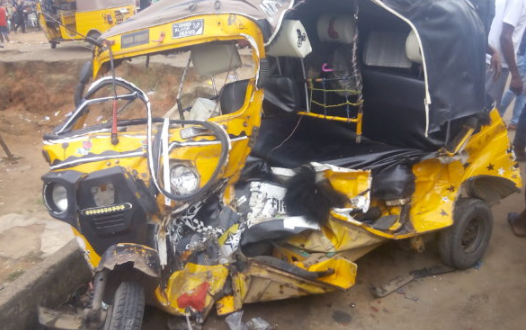 Okere: Pickup Crushes Tricycle, Mother and Child Injured