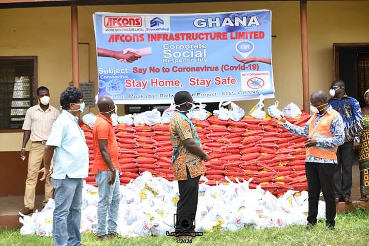 Railway Construction Firm in Lower Manya Krobo Supports COVID-19