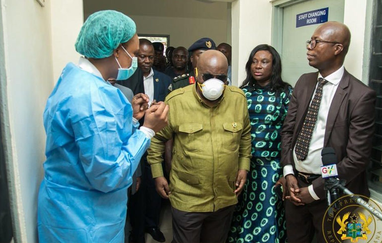 President Akuffo Addo Shower Praises On Health Workers