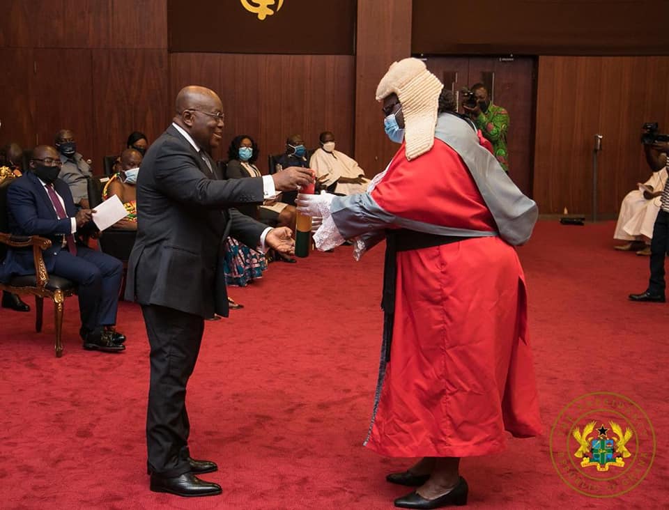 Akufo-Addo Swears In Supreme Court Justices Mensa-Bonsu & Yonny Kulendi