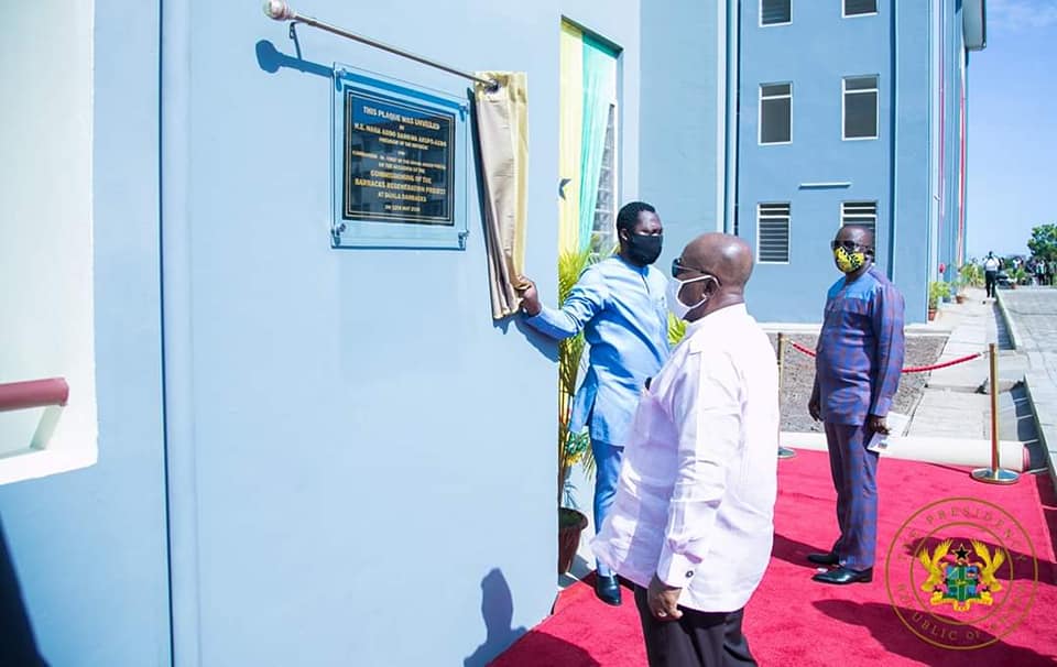 Akufo-Addo Commends Military for Exemplary Covid-19 Fight; Commissions Housing Apartments