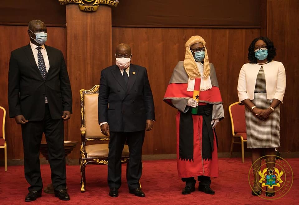 Akufo-Addo Swears In Supreme Court Justices Honyenuga & Tanko Amadu