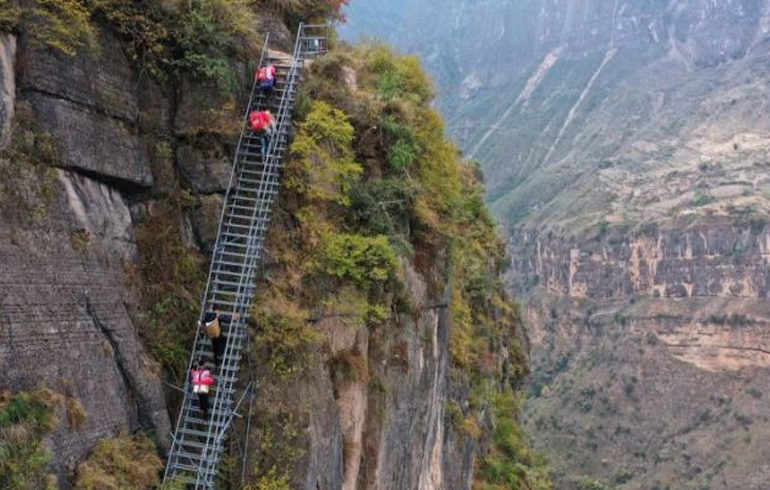 China Relocates Villagers Living In 800m-High Cliffs In Anti-Poverty Drive