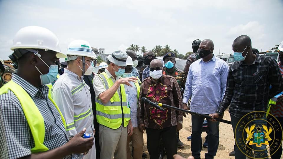 “Axim Sea Defence Wall 85% Complete; Axim Fishing Port 50% Complete” – Akufo-Addo Told