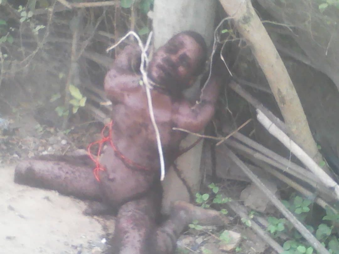 Suspected Thief Lynched While Tied To Electricity Pole in Mankessim