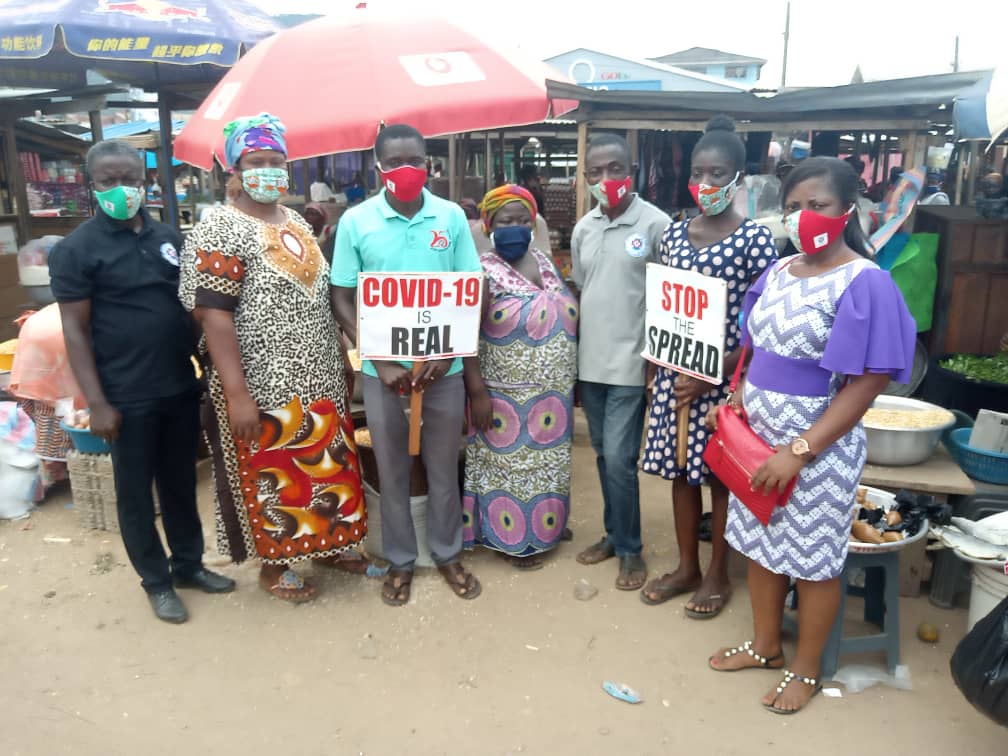 Nsukwao Calvary Presby and Bryt FM Donates Nose Mask To Market Women in Koforidua