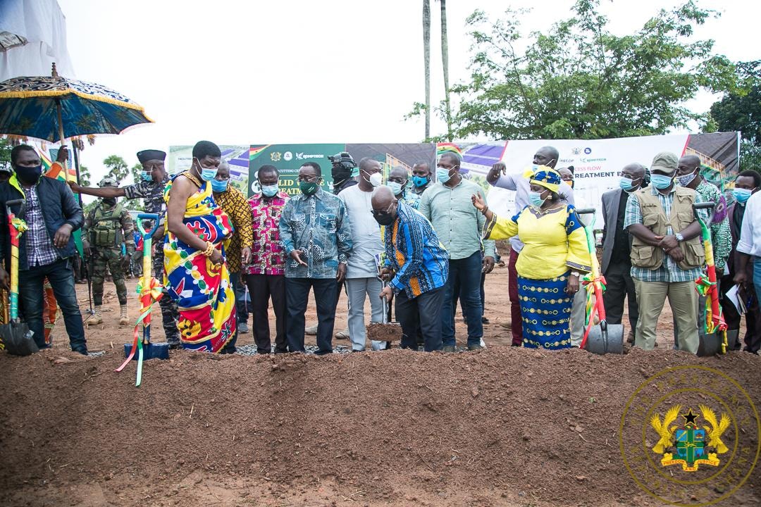 Akufo-Addo Cuts Sod for €15 Million Techiman Integrated Recycling and Compost Plant