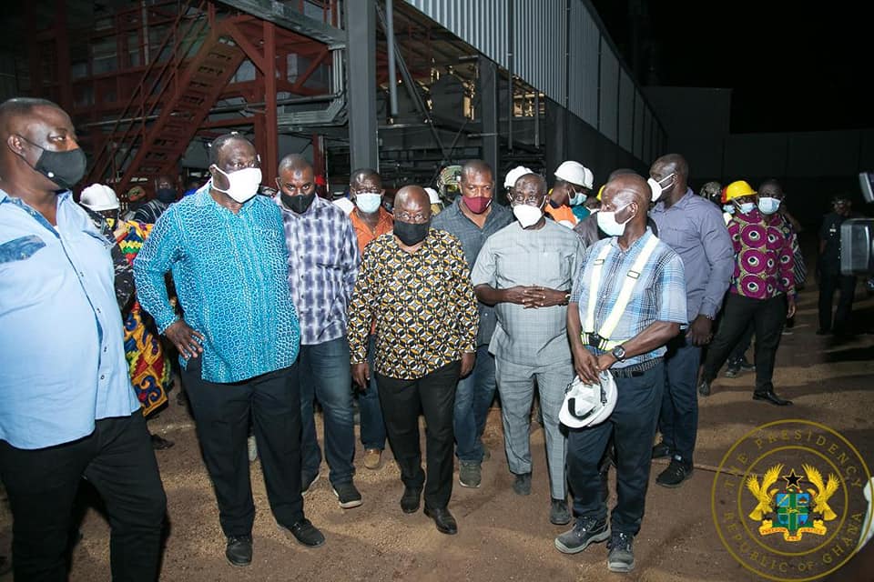 Akufo-Addo Inspects $34 Million 1D1F Starch Processing Factory at Amantin
