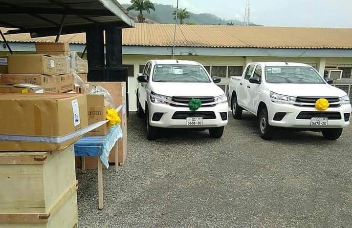 Okyenhene donates Vehicles, Medical Equipment to Kibi Gov't Hospital