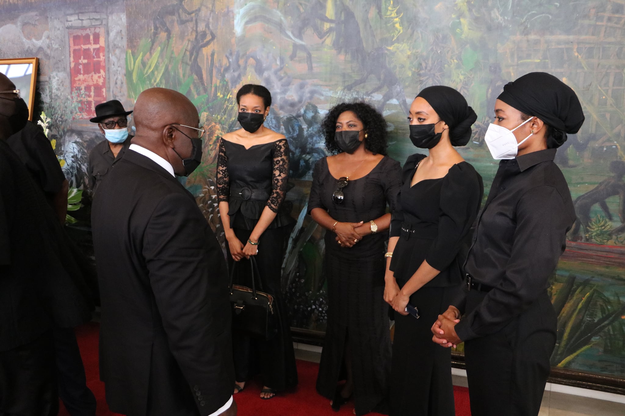 Mahama Leads NDC Executives to Commiserate With Late Rawlings Family