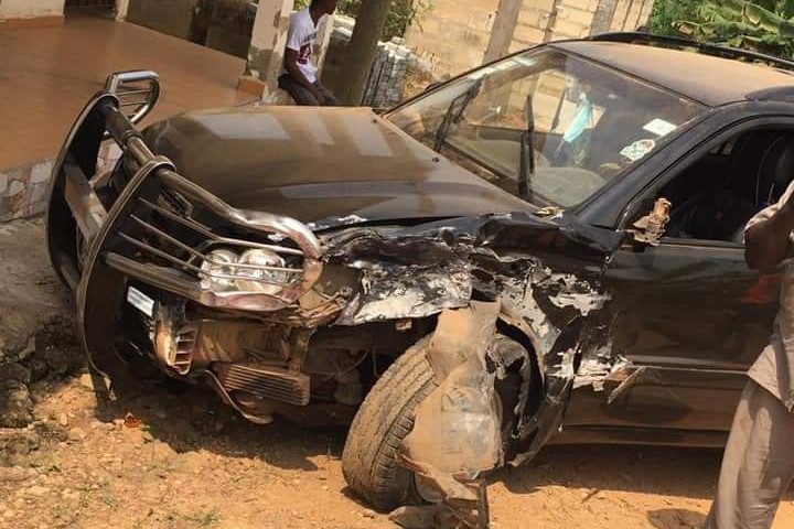 Akyem Tafo: Private Car and Tricycle in Collision, Three Injured