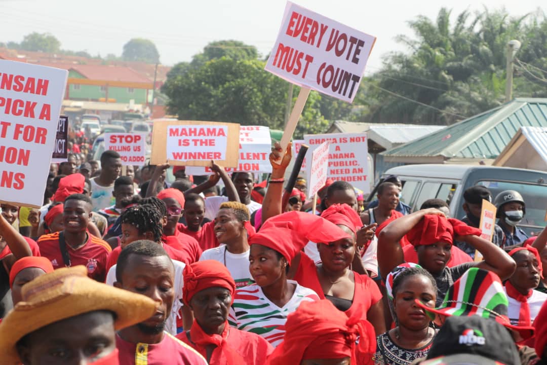 Manya Krobo NDC Demonstrates Against EC