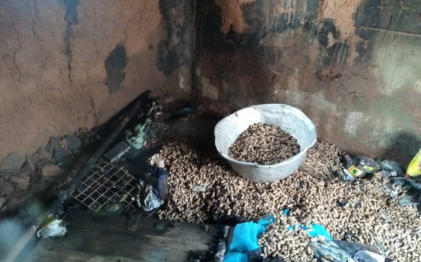 Afram Plains: Fire Guts House, Consumes 2 Bags of Groundnuts, a Bag of Pepper other Items