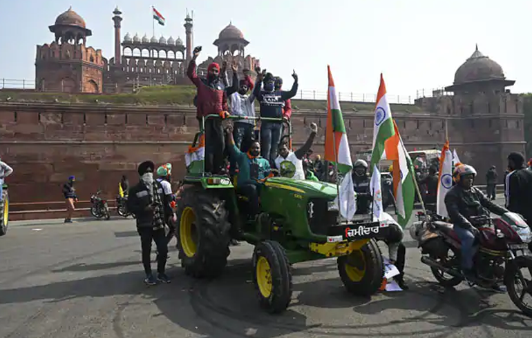 Tractor Rally: Indian Farmers Breach Delhi's Red Fort In Huge Protest