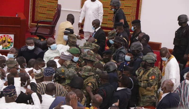 Heavy Security Storm Parliament over Speaker Vote Stalemate