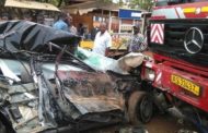 E/R: Head-On Collision between Two Trucks Leaves Two Dead, One Injured In Suhum