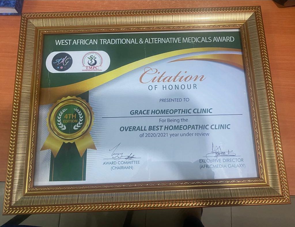 Grace Homeopathic Clinic Adjudge Best 2020 Homeopathic Clinic