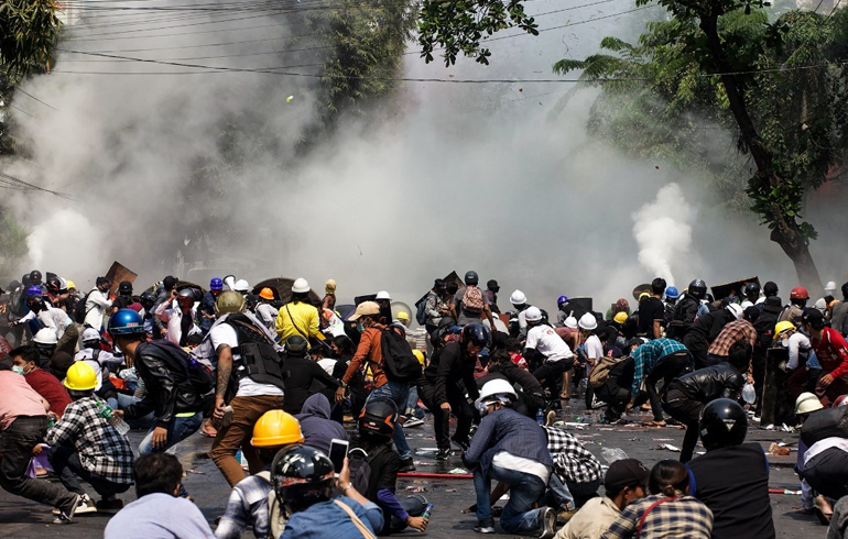 Myanmar Coup: Defiant Protesters Return A Day After 38 Are Killed