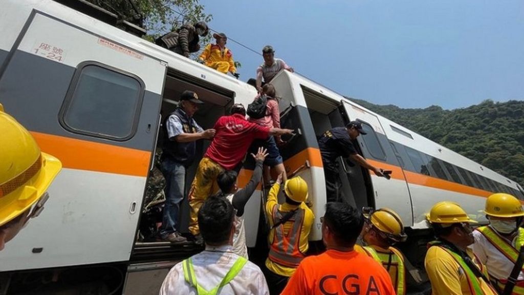 Taiwan: Dozens Killed As Train Crashes and Derails in Tunnel