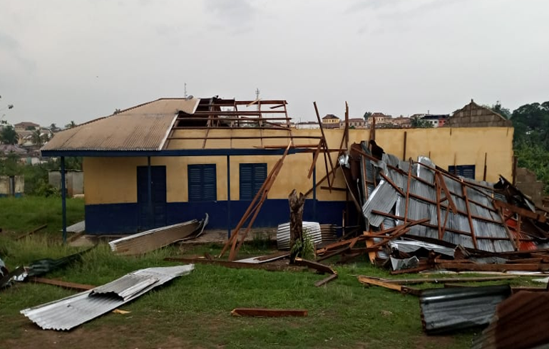 Rainstorm Disaster Hits Akyem Oda, 10 Injured, Students Collapse, 200 Buildings Ripped Off