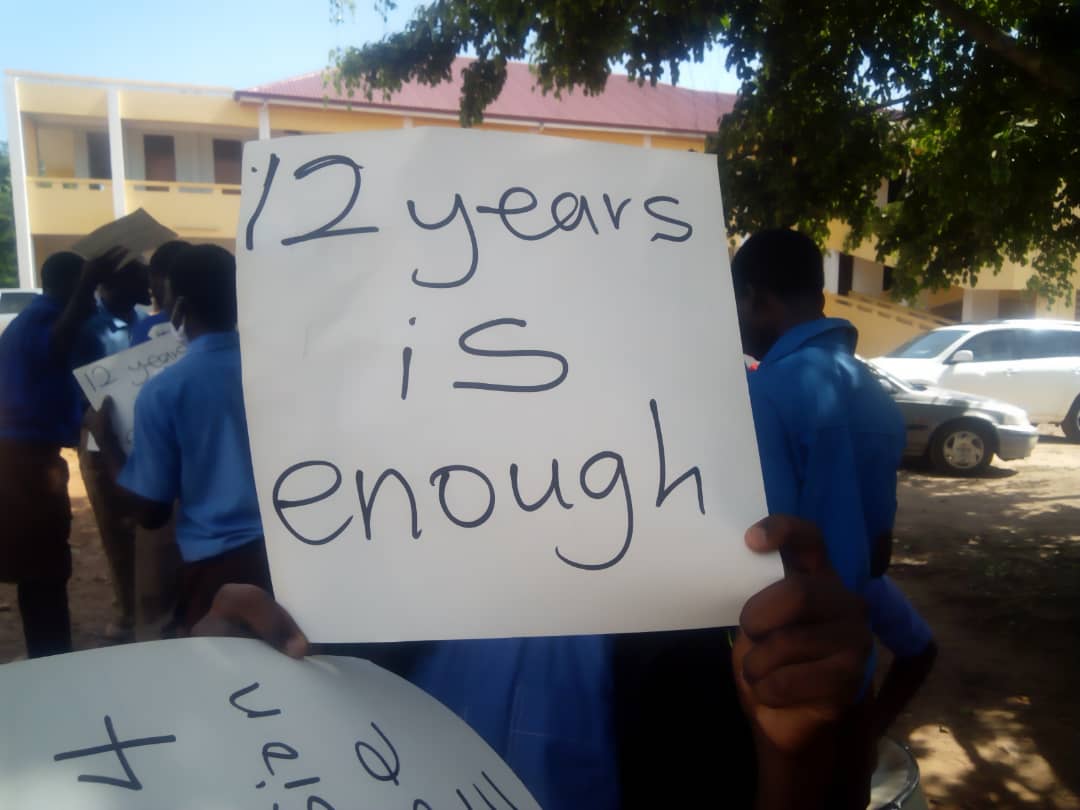 Akropong School for the Blind Students Demonstrating Against Headmistress