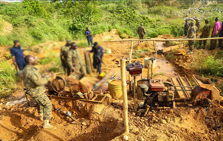 E/R: Chaos At Akanteng As Residents Clash With 'National Security Operatives' Mining Gold In Atewa Forest