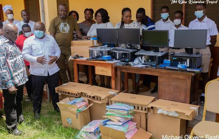 New Juaben South MP Distributes Computers To Schools To Remedy Poor BECE Performance In The Municipality.