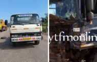Three Trucks Involved In Accident at Nsawam