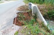 Bridge Constructed in Koforidua A Year Ago Being Washed Away