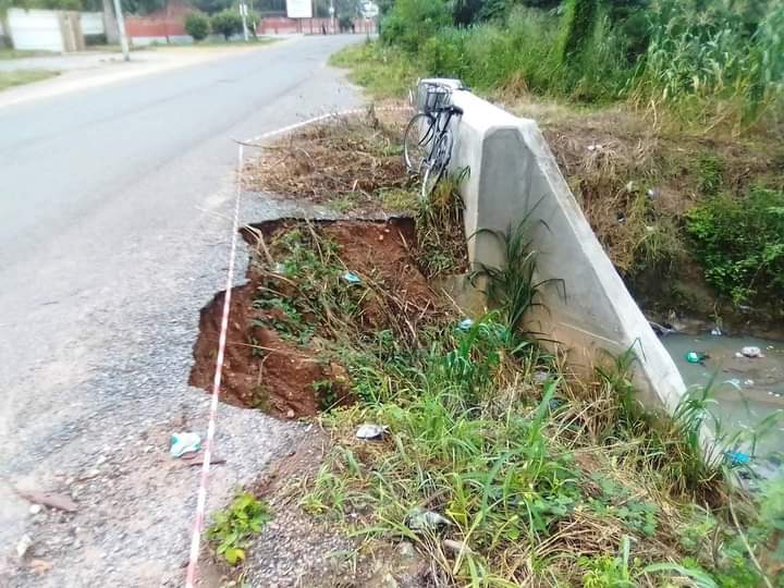 Bridge Constructed in Koforidua A Year Ago Being Washed Away