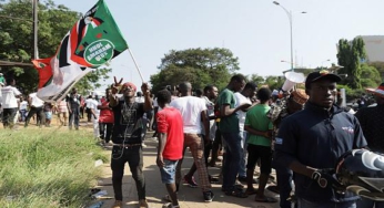 NDC Demo: Multitude of Demonstrators Gather In Accra to 