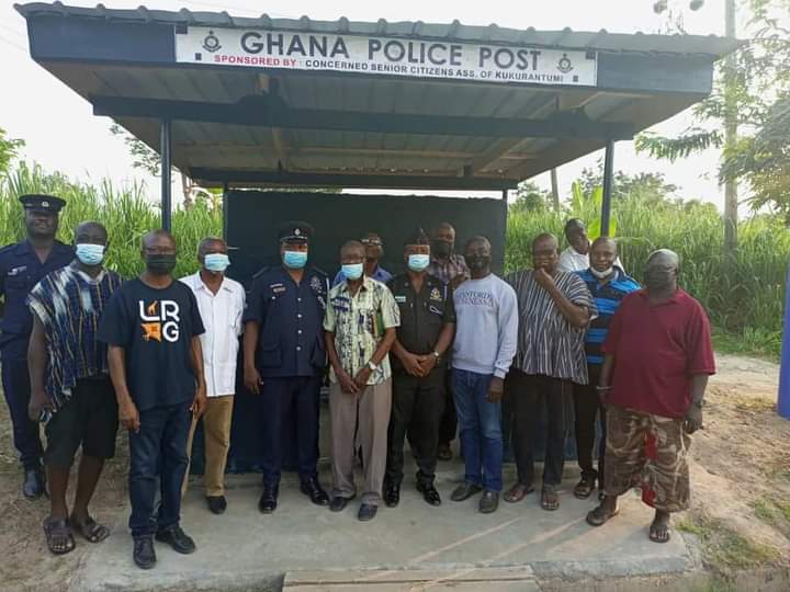 CEO Of Defunct UT Bank, Others Build Police Checkpoint Post for Akyem Tafo Police