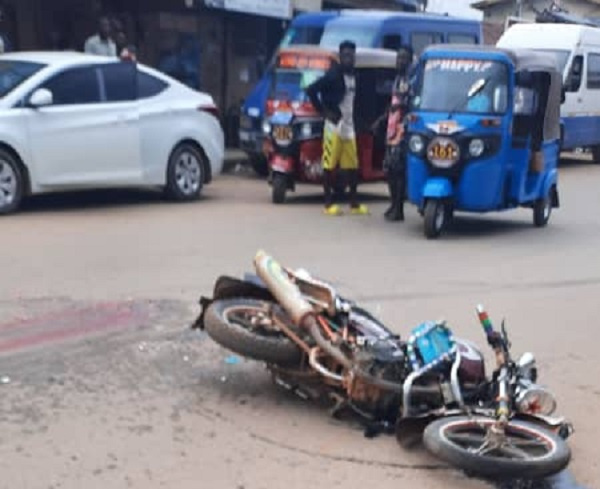 Toyota Bus Crushes Motor Rider to Death at Peduase