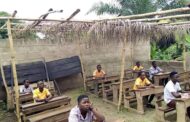 E/R: Pupils Learn In Abandoned School Building Roofed With Fronds