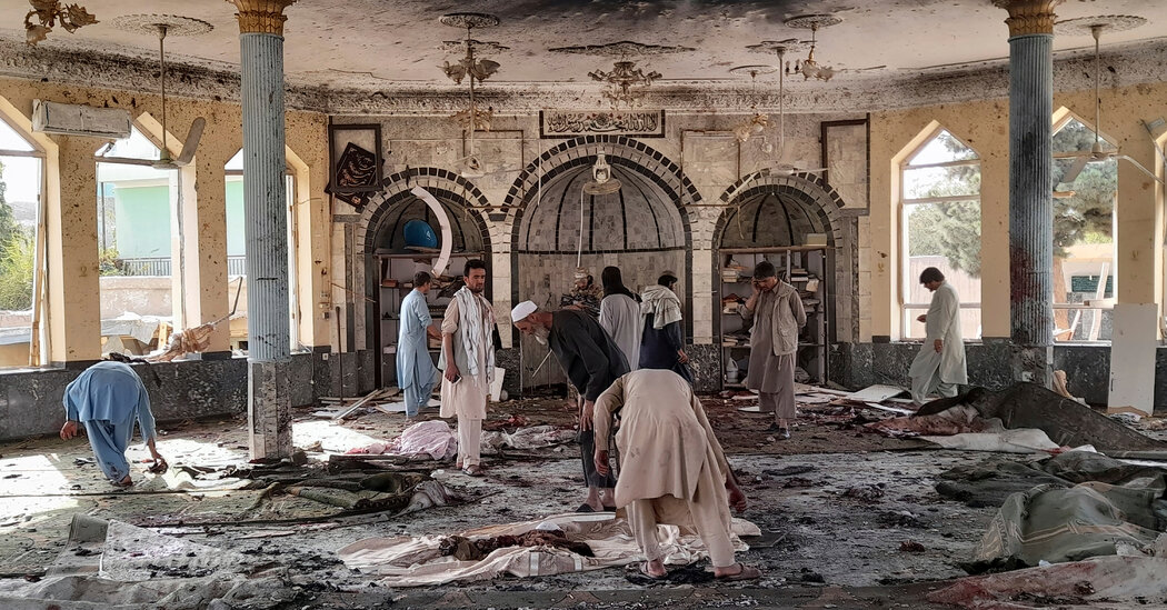 Explosion Strikes Afghan Mosque during Prayers