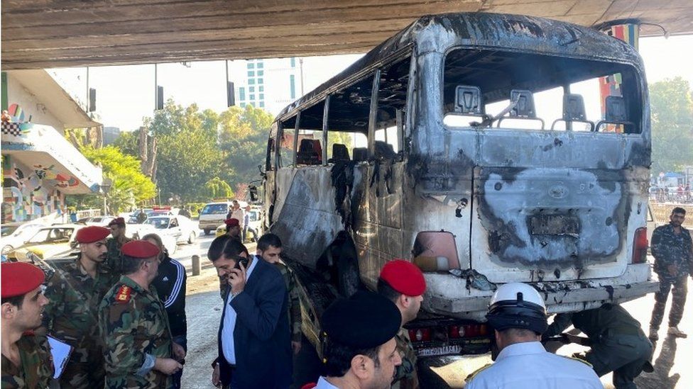 Deadly Blast on Military Bus in Damascus