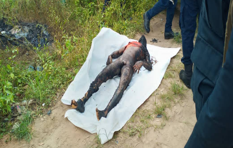 Unidentified Man Murdered and Burnt To Ashes at Nyanyano