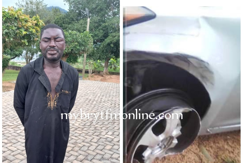 Akyem Tafo: Thief Dramatically Snatches Car from Military Officer