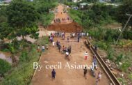Koforidua: Nyamekrom Cut Off, Residents Construct Wooden Bridge as Flood Washes Away Road