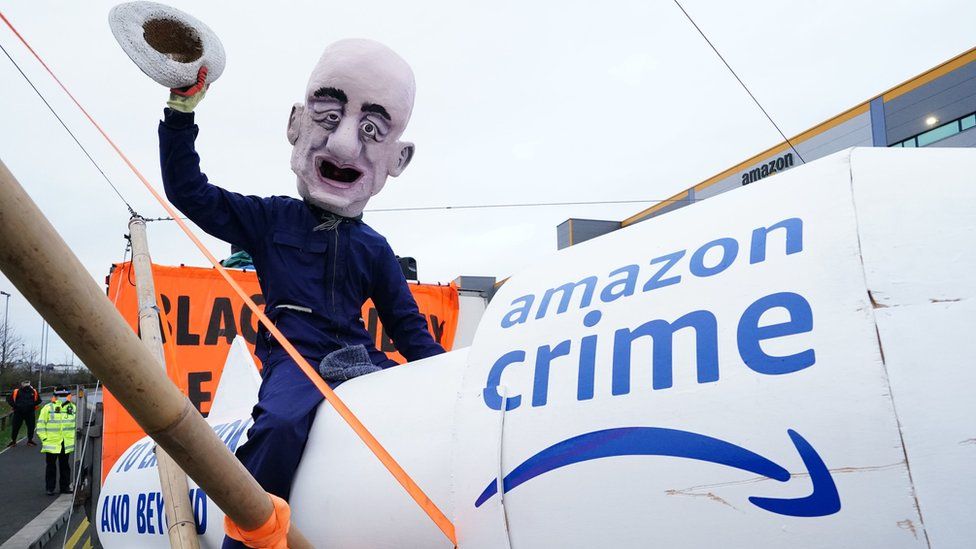 Protesters Hit Amazon Buildings on Black Friday