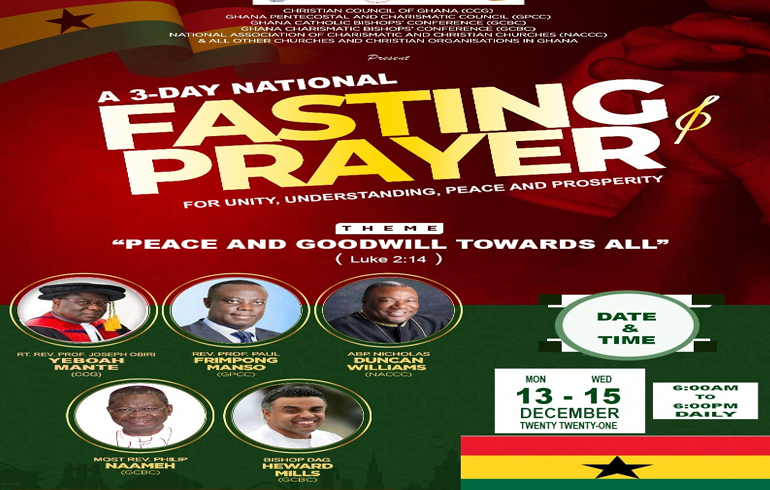 Christian Leaders Start 3-Days Prayer And Fasting For National Peace And Unity