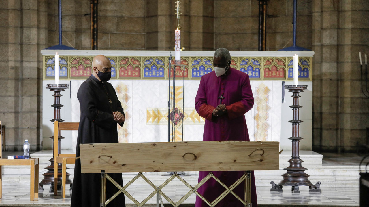 Desmond Tutu's Body Lies In State in His Old Cathedral