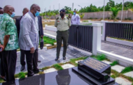 PHOTOS: Former Ivorian President Visit Late Rawlings' Tomb, Sympathises With Family