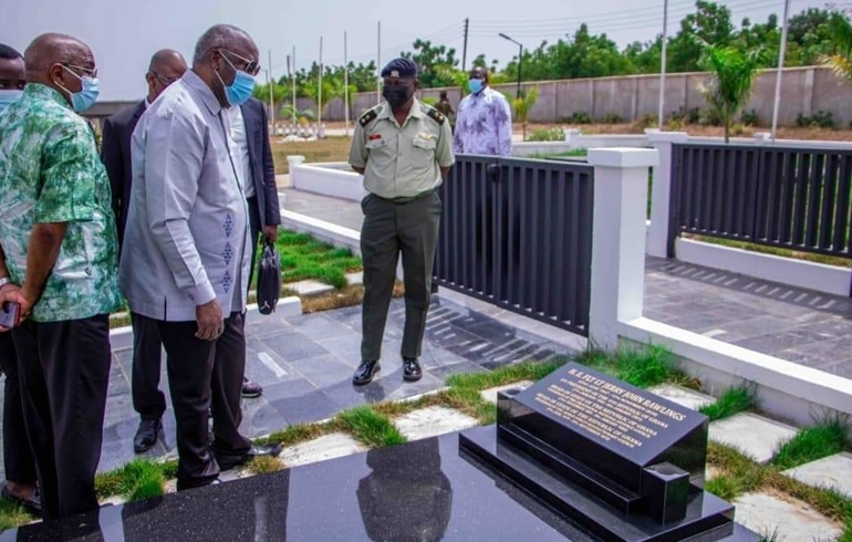 PHOTOS: Former Ivorian President Visit Late Rawlings' Tomb, Sympathises With Family